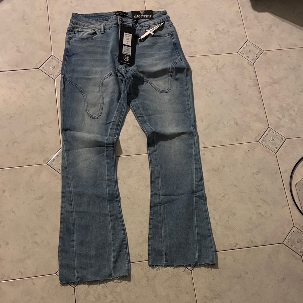 Blue Slim Bootcut Jeans